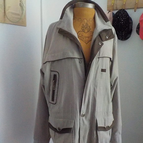 Mian Classic Taupe Micro Satin Jacket - Picture 1 of 11